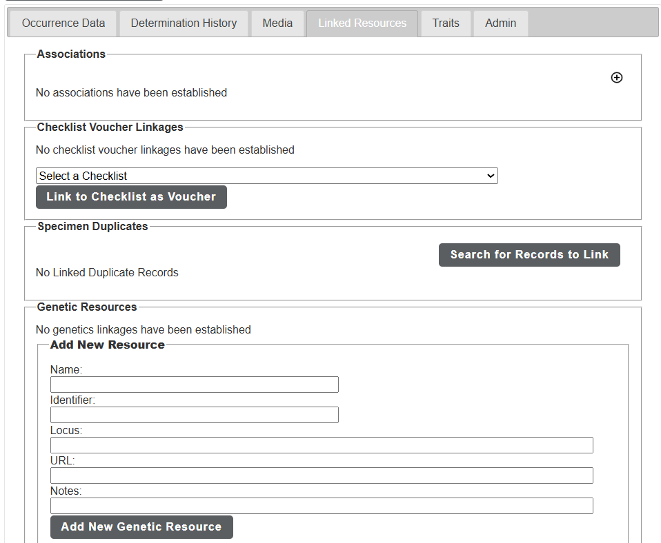 Linked Resources Tab