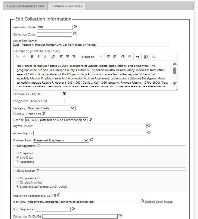 Edit Metadata Example