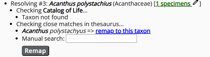 Taxonomy Cleaning Example 1