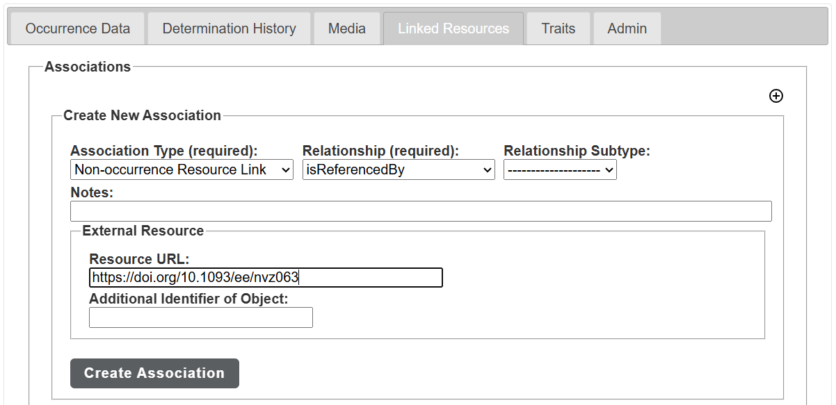 Linked Resources Tab