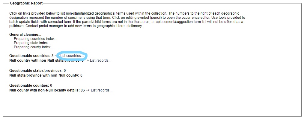Geography Cleaning Tool
