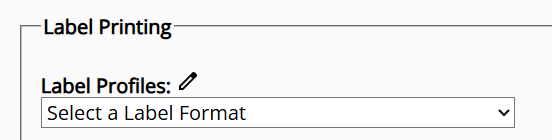 Profil d'impression d'étiquette