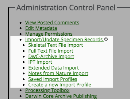 Admin Control Panel